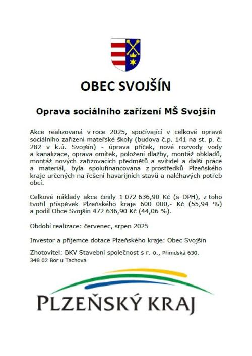 publicita sociální zařízení MŠ